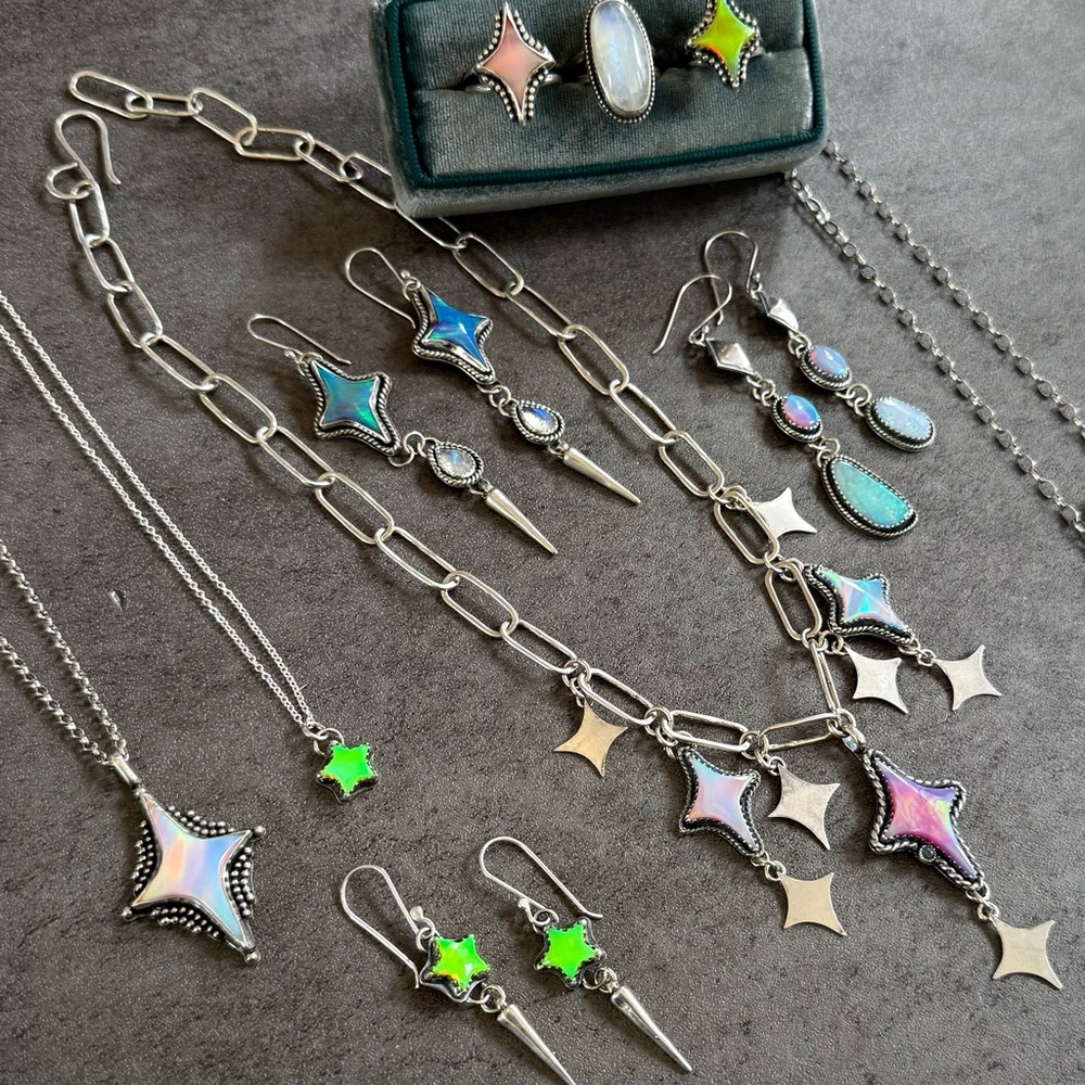 Handmade Sterling Silver Opal & Turquoise Jewelry | Artisan Jewelry
